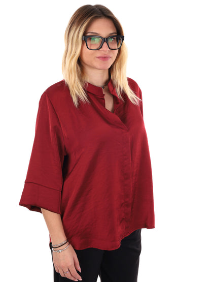 CAMICIA KIMONO MISS LOVE DA DONNA BORDEAUX