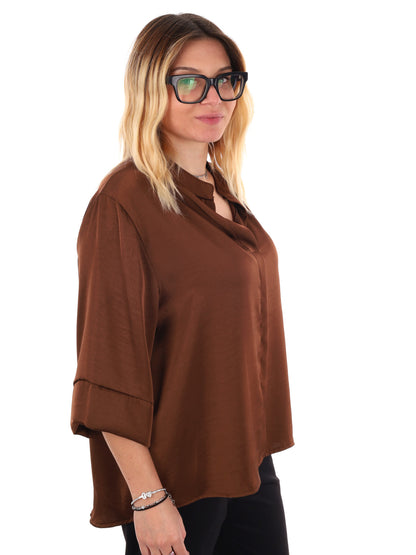 CAMICIA KIMONO MISS LOVE DA DONNA MARRONE