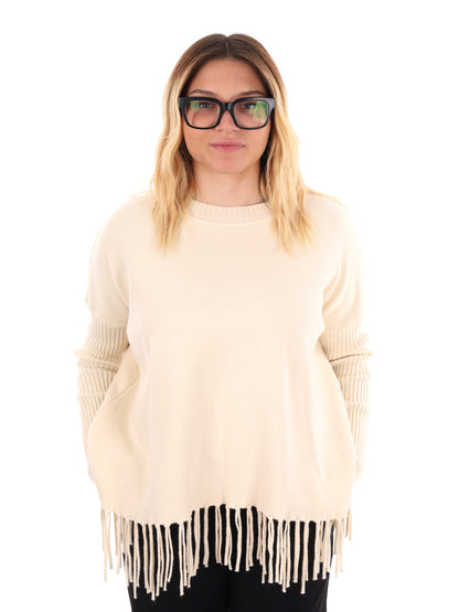 MAGLIA CON FRANGE MISS LOVE DA DONNA PANNA