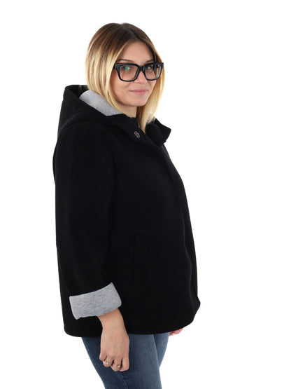 GIUBBINO CON CAPPUCCIO MISS LOVE DA DONNA NERO