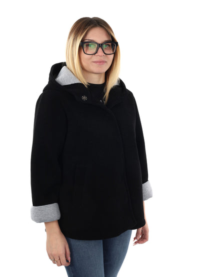 GIUBBINO CON CAPPUCCIO MISS LOVE DA DONNA NERO