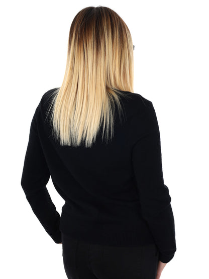 MAGLIA CON SCRITTA MISS LOVE DA DONNA NERO