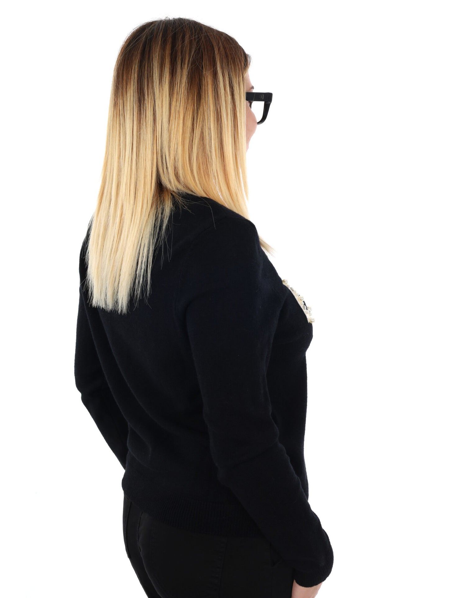 MAGLIA CON SCRITTA MISS LOVE DA DONNA NERO