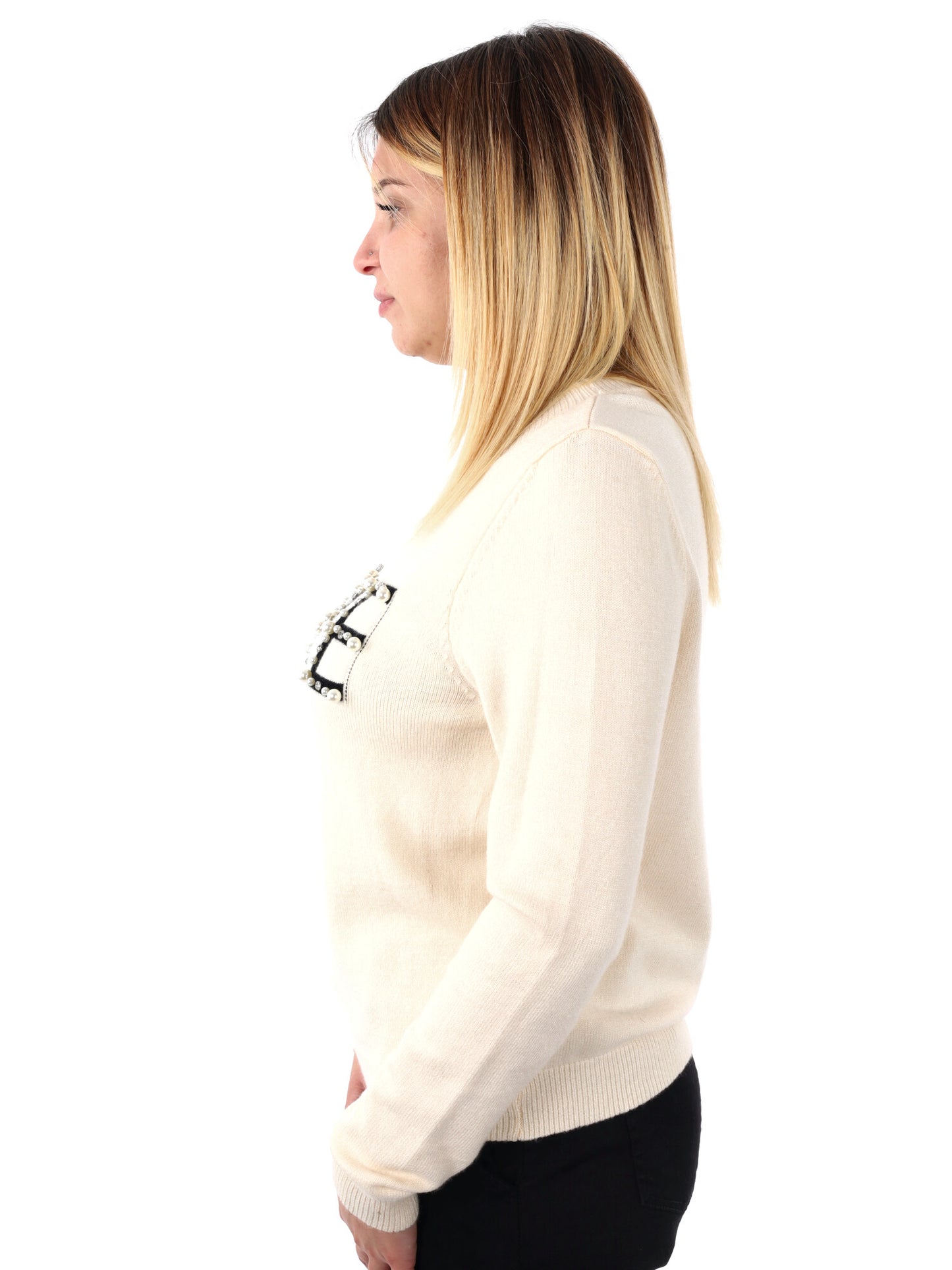 MAGLIA CON SCRITTA MISS LOVE DA DONNA PANNA