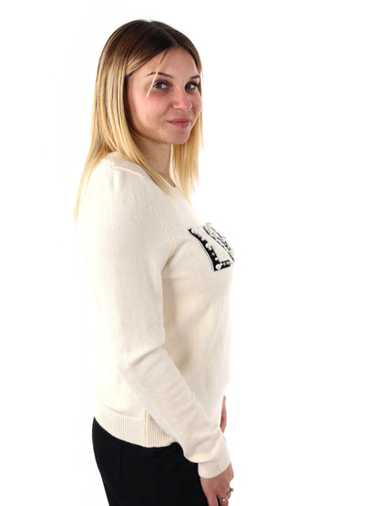 MAGLIA CON SCRITTA MISS LOVE DA DONNA PANNA