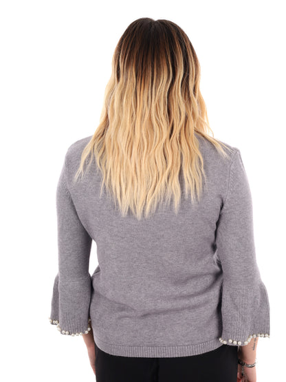 MAGLIA MANICA 3/4 MISS LOVE DA DONNA GRIGIO
