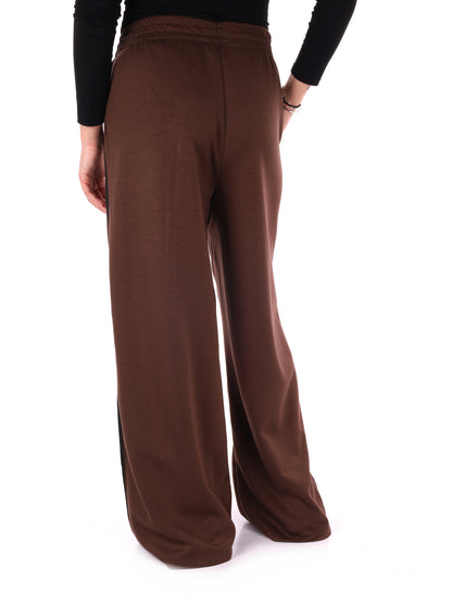 PANTALONE CON BANDE MISS LOVE DA DONNA MARRONE