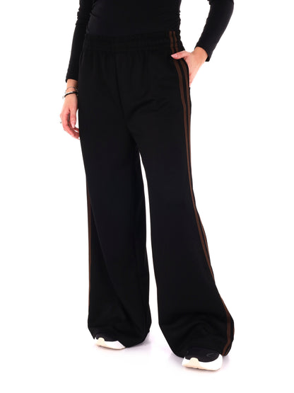 PANTALONE CON BANDE MISS LOVE DA DONNA NERO