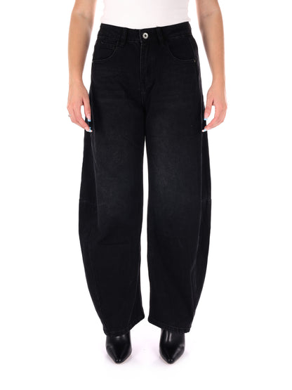 JEANS BALLOON MISS LOVE DA DONNA NERO