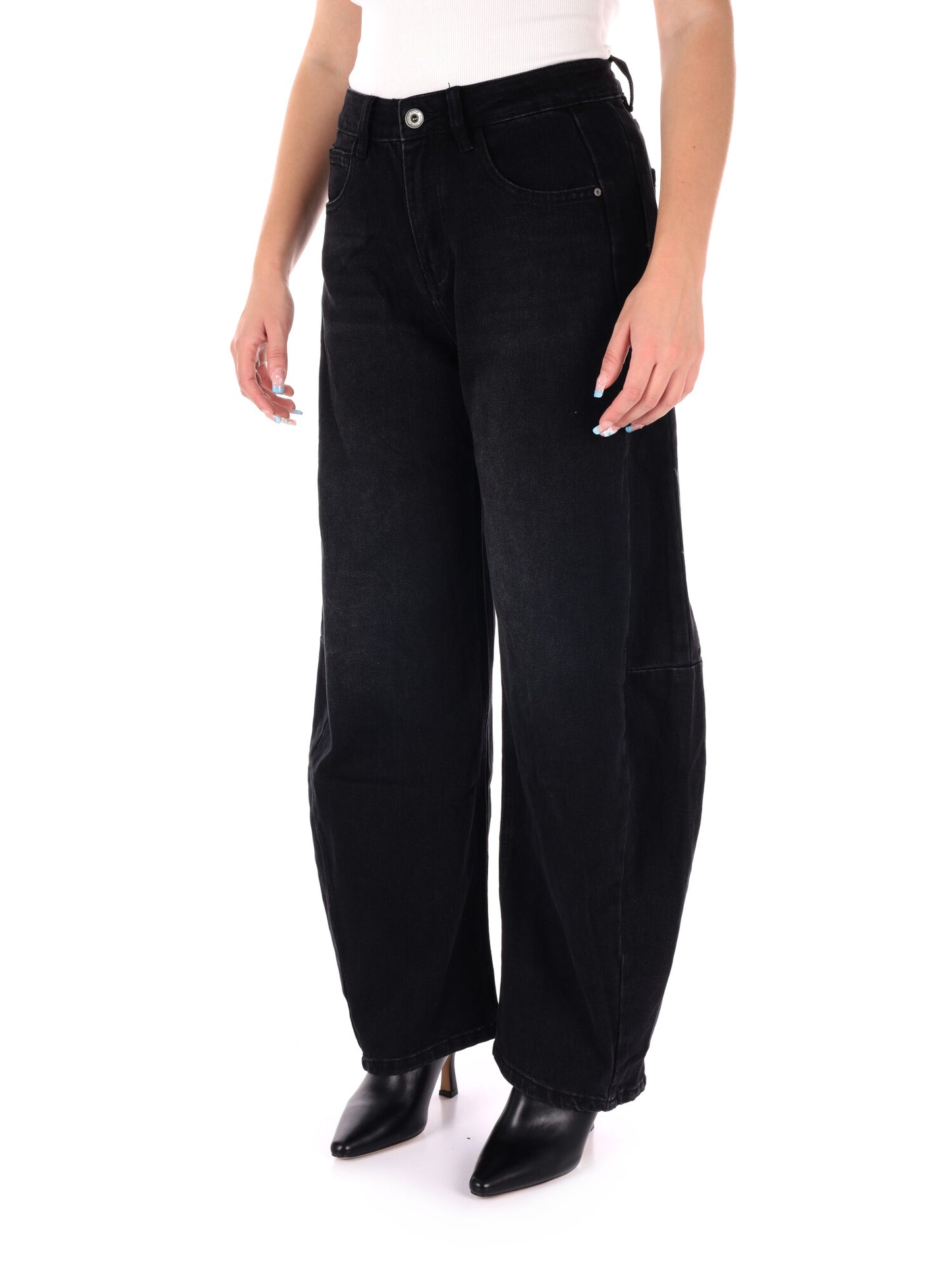 JEANS BALLOON MISS LOVE DA DONNA NERO