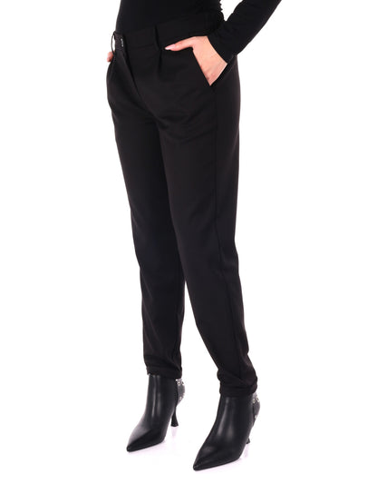 PANTALONE CON RISVOLTINO MISS LOVE DA DONNA NERO