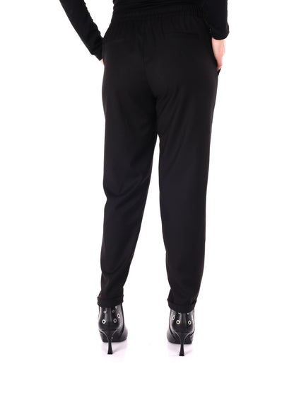 PANTALONE CON RISVOLTINO MISS LOVE DA DONNA NERO