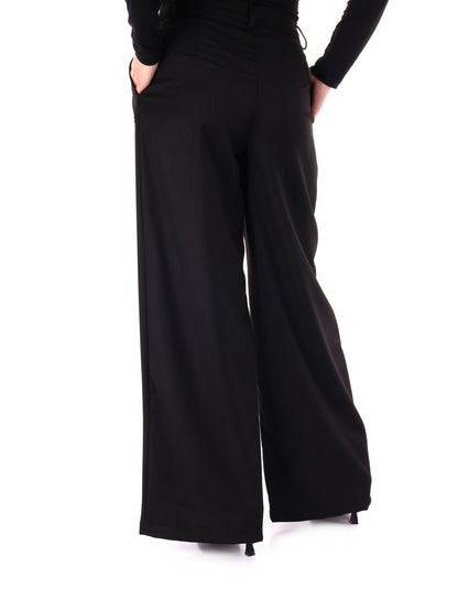 PANTALONE CON PINCES WIDE LEG MISS LOVE DA DONNA NERO