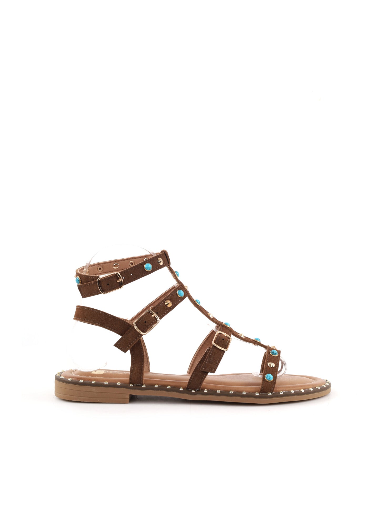 Sandalo Clyo' da donna marrone, design versatile e confortevole