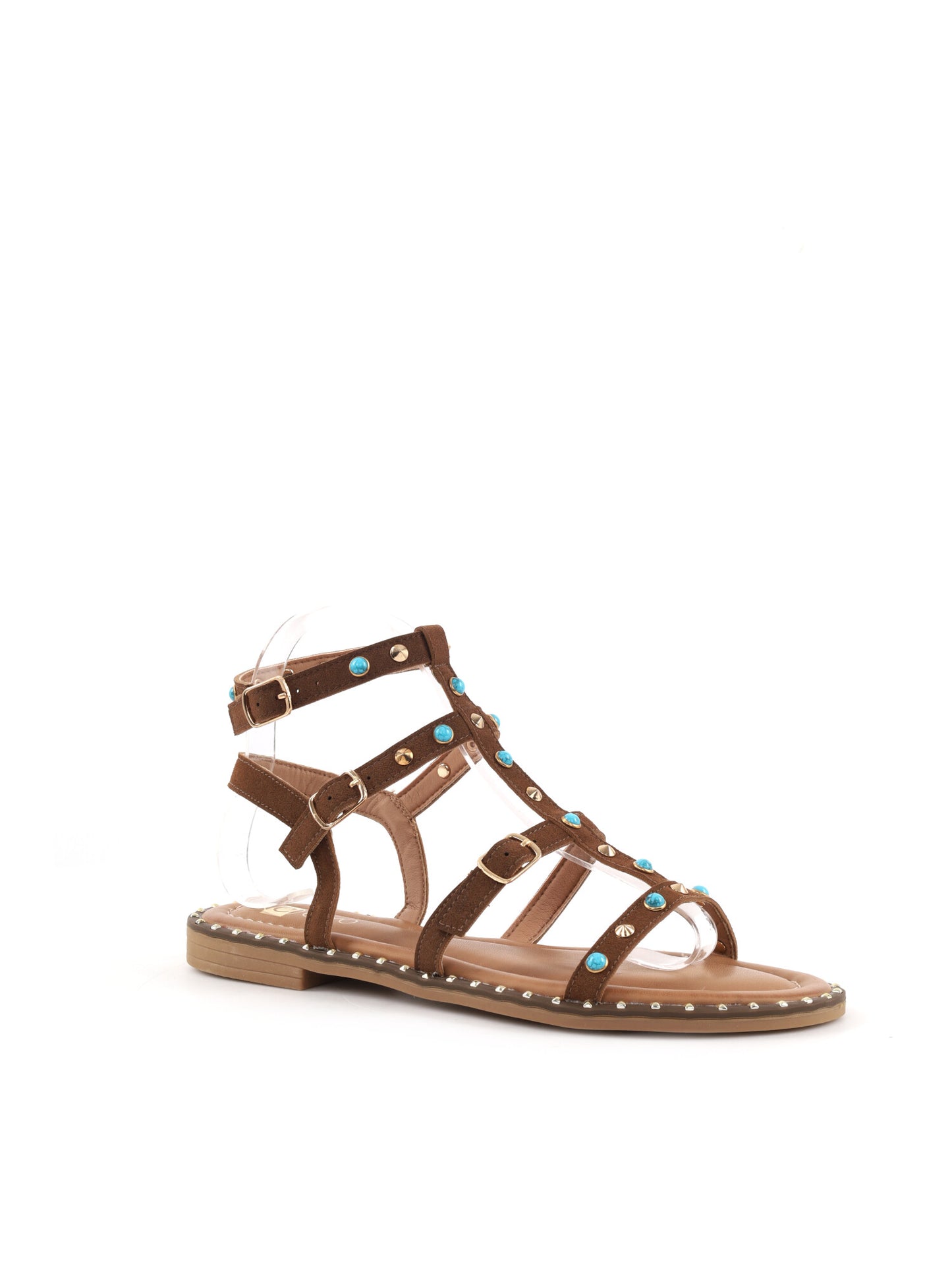 Sandalo Clyo' da donna marrone, design versatile e confortevole
