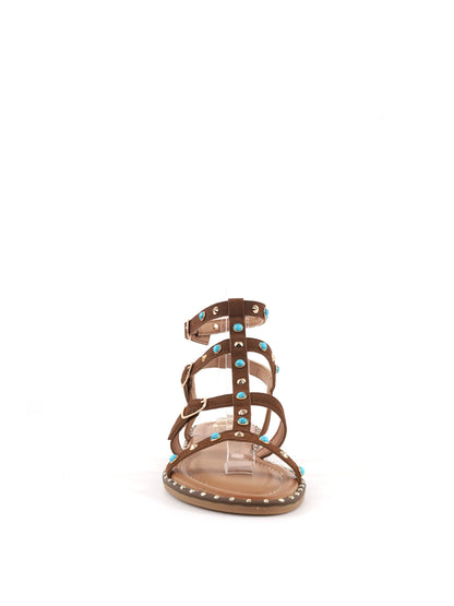 Sandalo Clyo' da donna marrone, design versatile e confortevole