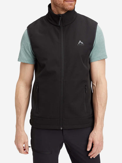 Mckinley Lusaka II, giacca softshell uomo nera per primavera-estate