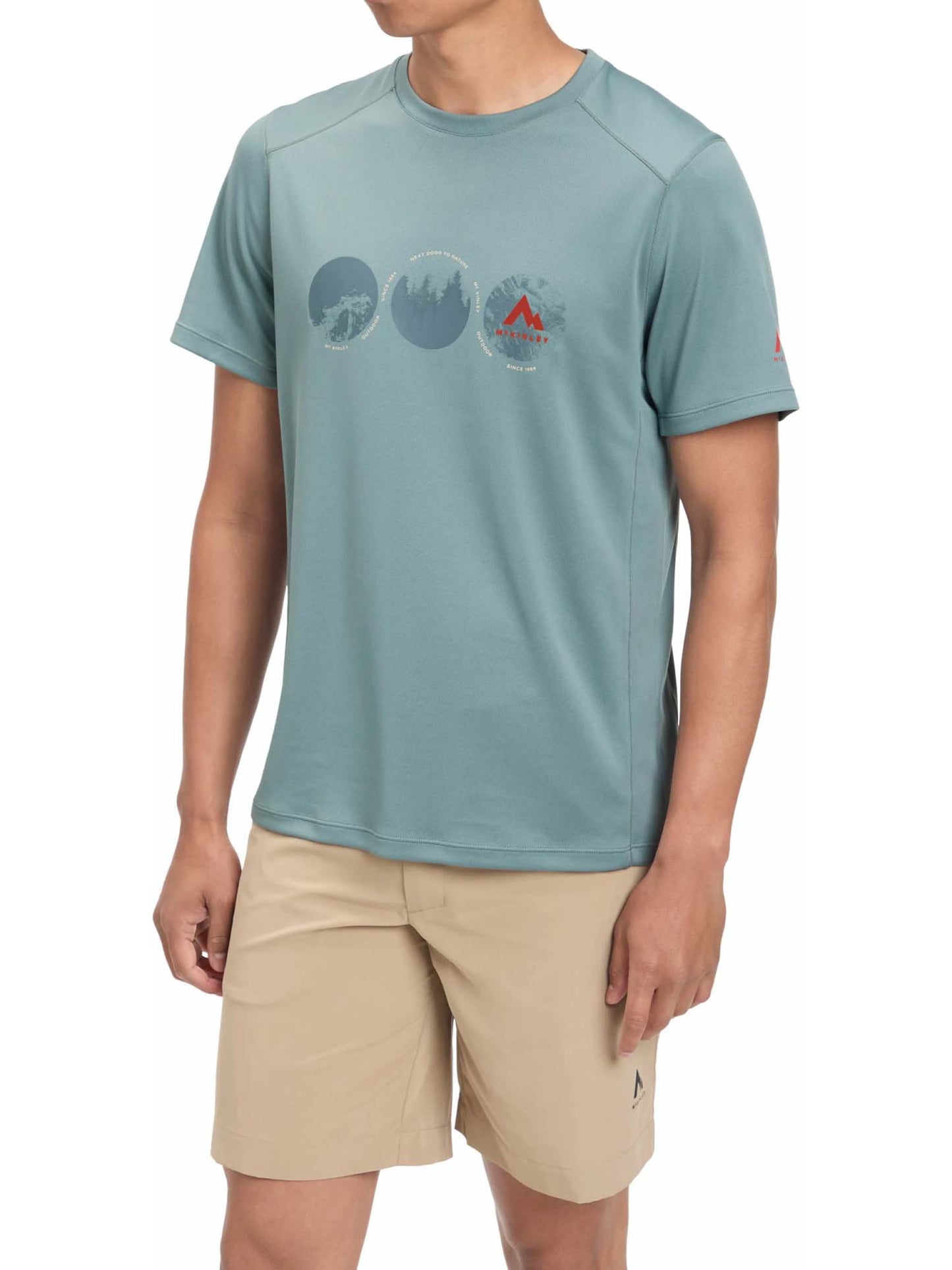 McKinley Fabi II, t-shirt maniche corte uomo azzurra