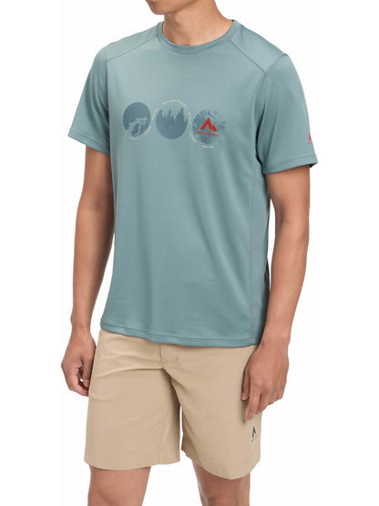 McKinley Fabi II, t-shirt maniche corte uomo azzurra