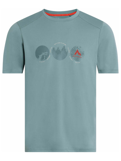 McKinley Fabi II, t-shirt maniche corte uomo azzurra