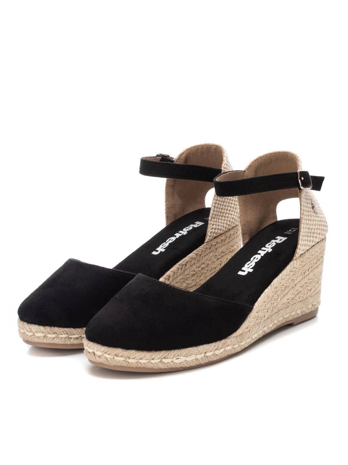 Sandali Refresh Campesina da donna neri, stile estivo e comfort
