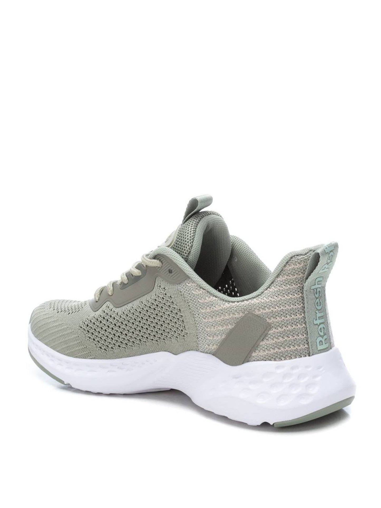 Sneakers sportive donna Refresh in tessuto kaki con suola in gomma