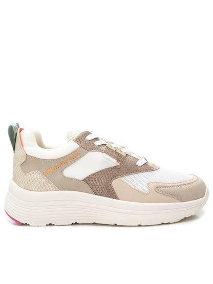 Sneakers stringate Refresh beige da donna per uso civile