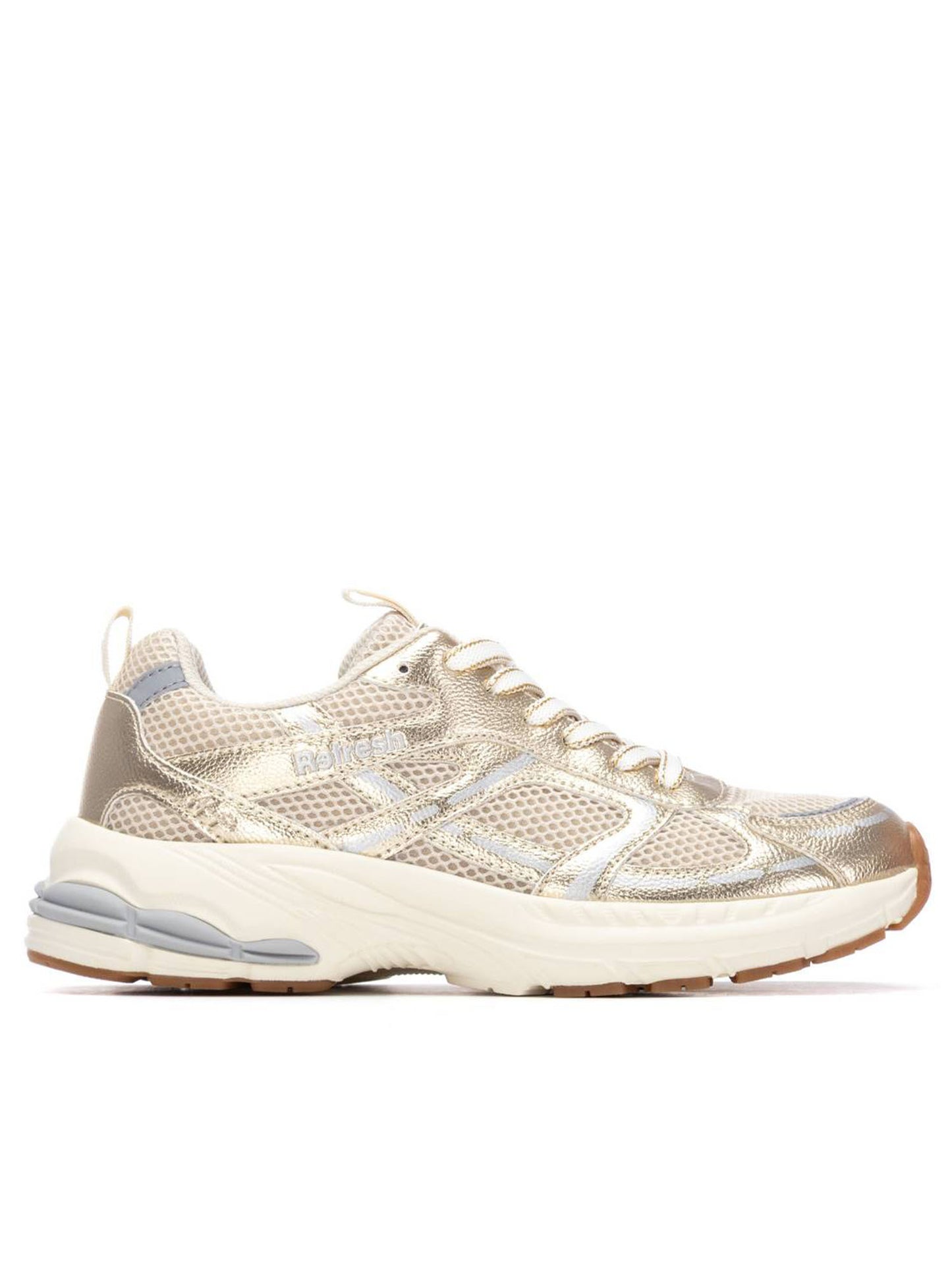 Sneakers donna Refresh 175021 in elegante oro metallico
