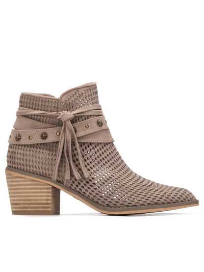 Stivaletti donna Refresh in pelle scamosciata color fango versatili