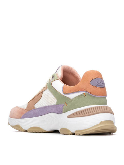 Sneakers Refresh donna beige con suola voluminosa in gomma