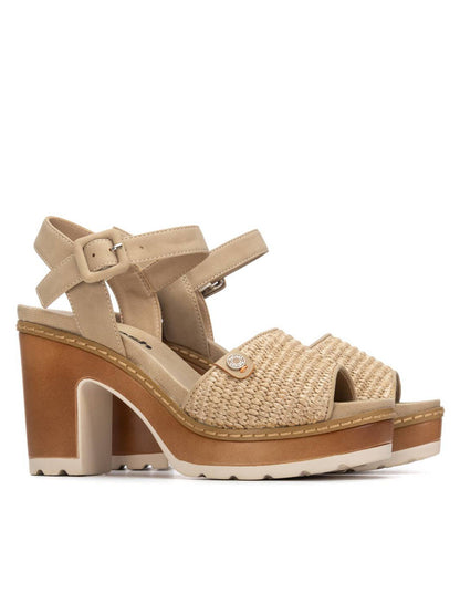 Refresh sandalo platform donna in color fango per la primavera-estate