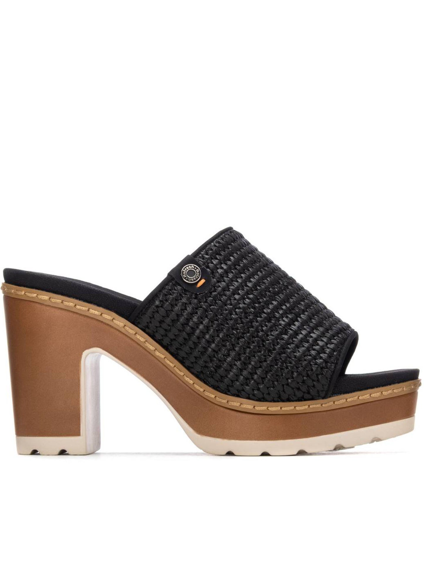 Sandali Refresh con tacco a blocco neri da donna