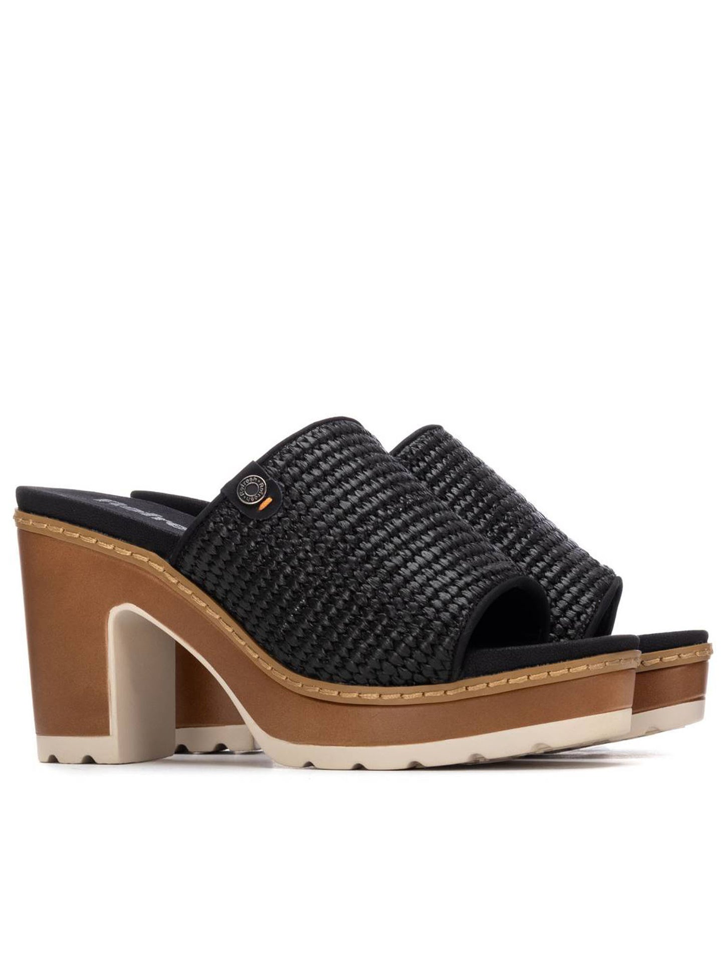 Sandali Refresh con tacco a blocco neri da donna
