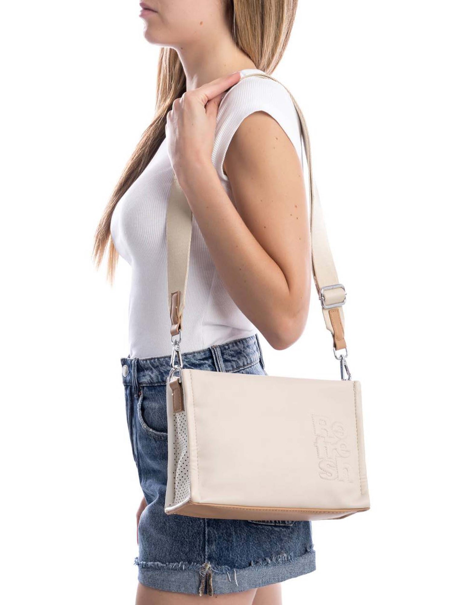 Borsa tote Refresh beige da donna con design moderno ed essenziale