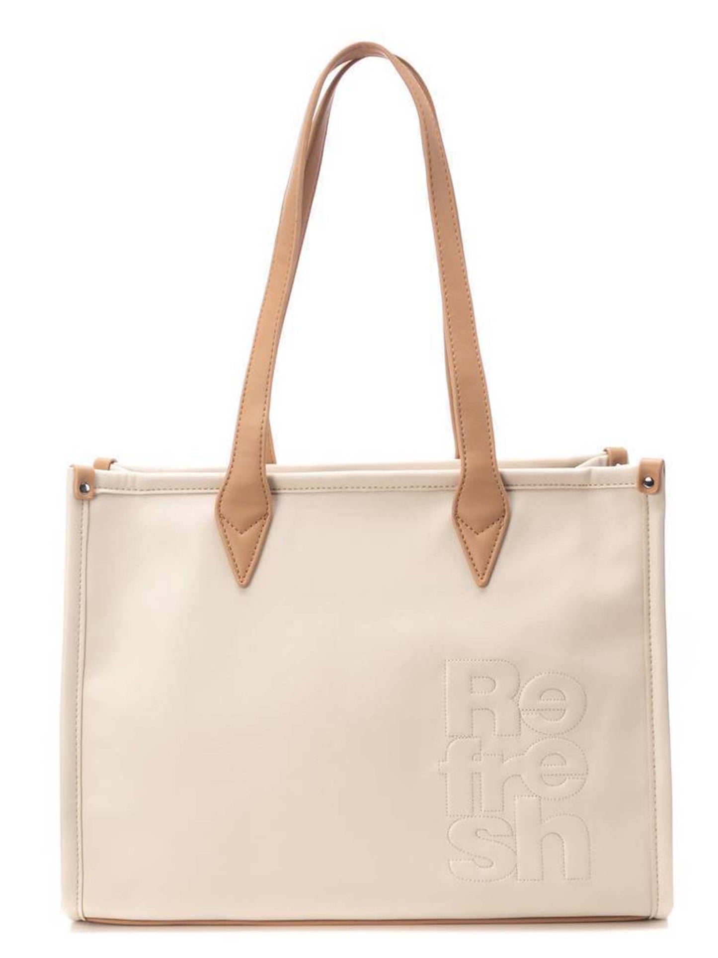 Borsa a spalla Refresh beige da donna dal design elegante e funzionale