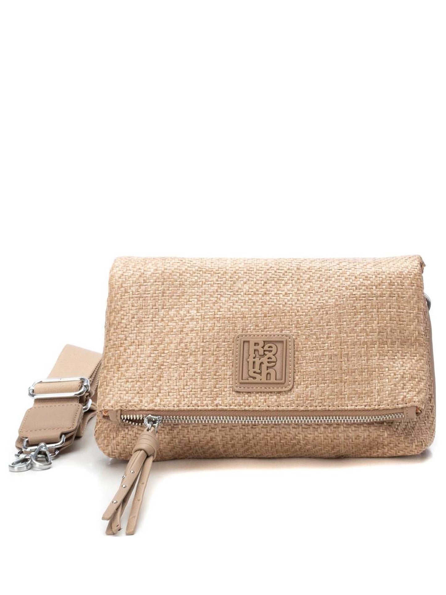 Borsa bandolera donna Refresh raffinata color fango