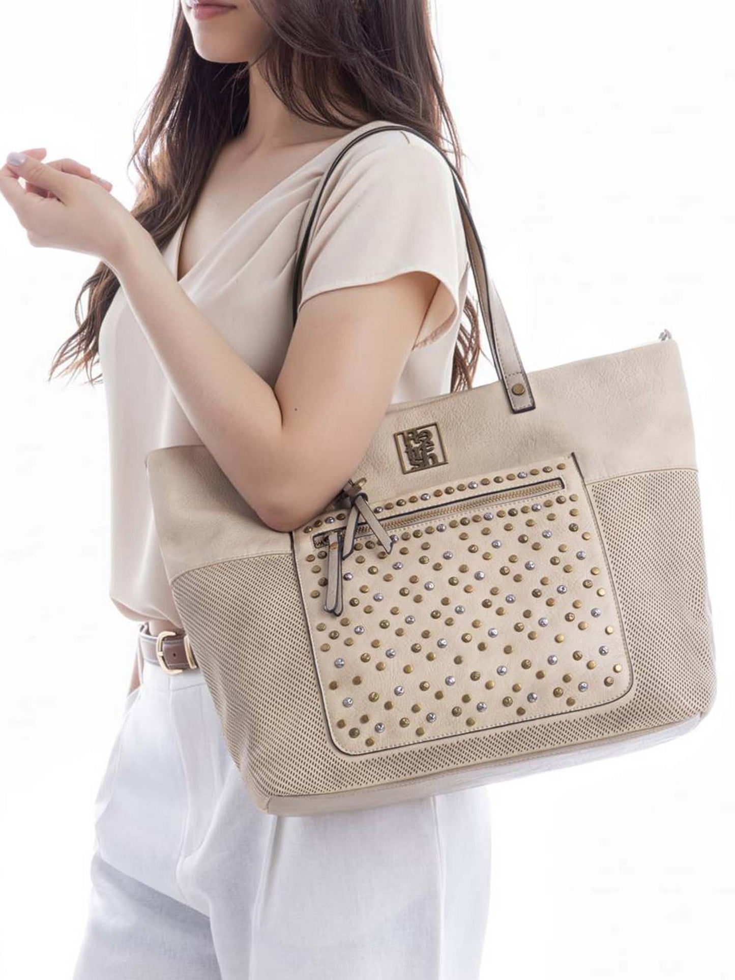 Borsa Refresh beige donna, elegante e versatile per la primavera-estate