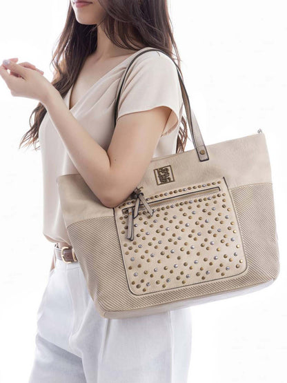 Borsa Refresh beige donna, elegante e versatile per la primavera-estate