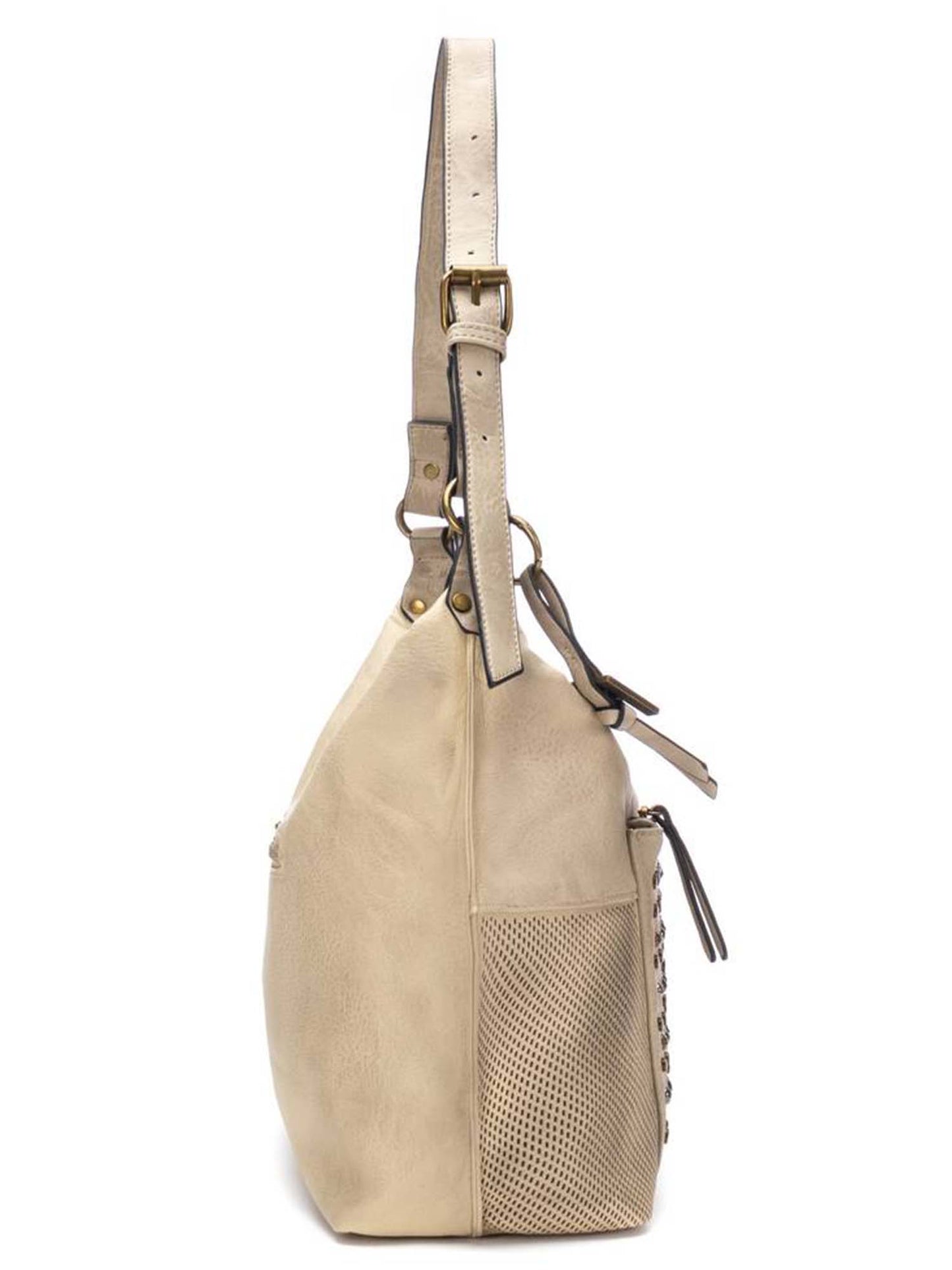 Refresh borsa a spalla donna beige con tracolla removibile