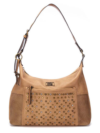Borsa a spalla Refresh beige da donna dall'eleganza funzionale