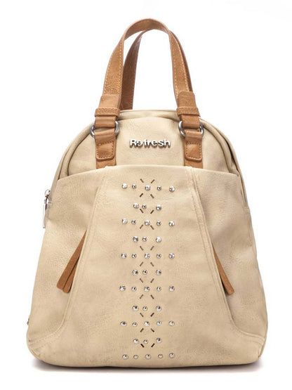 Zaino Refresh beige da donna in similpelle per uso quotidiano