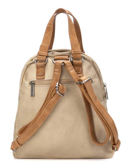 Zaino Refresh beige da donna in similpelle per uso quotidiano