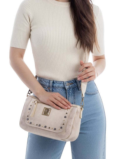 Borsa a tracolla Refresh beige da donna versatile e pratica