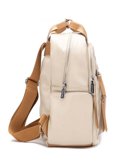 Zaino Refresh beige in ecopelle elegante e versatile per donna