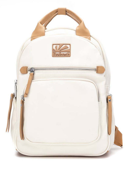 Refresh 183380 Hielo, zaino in ecopelle bianco da donna