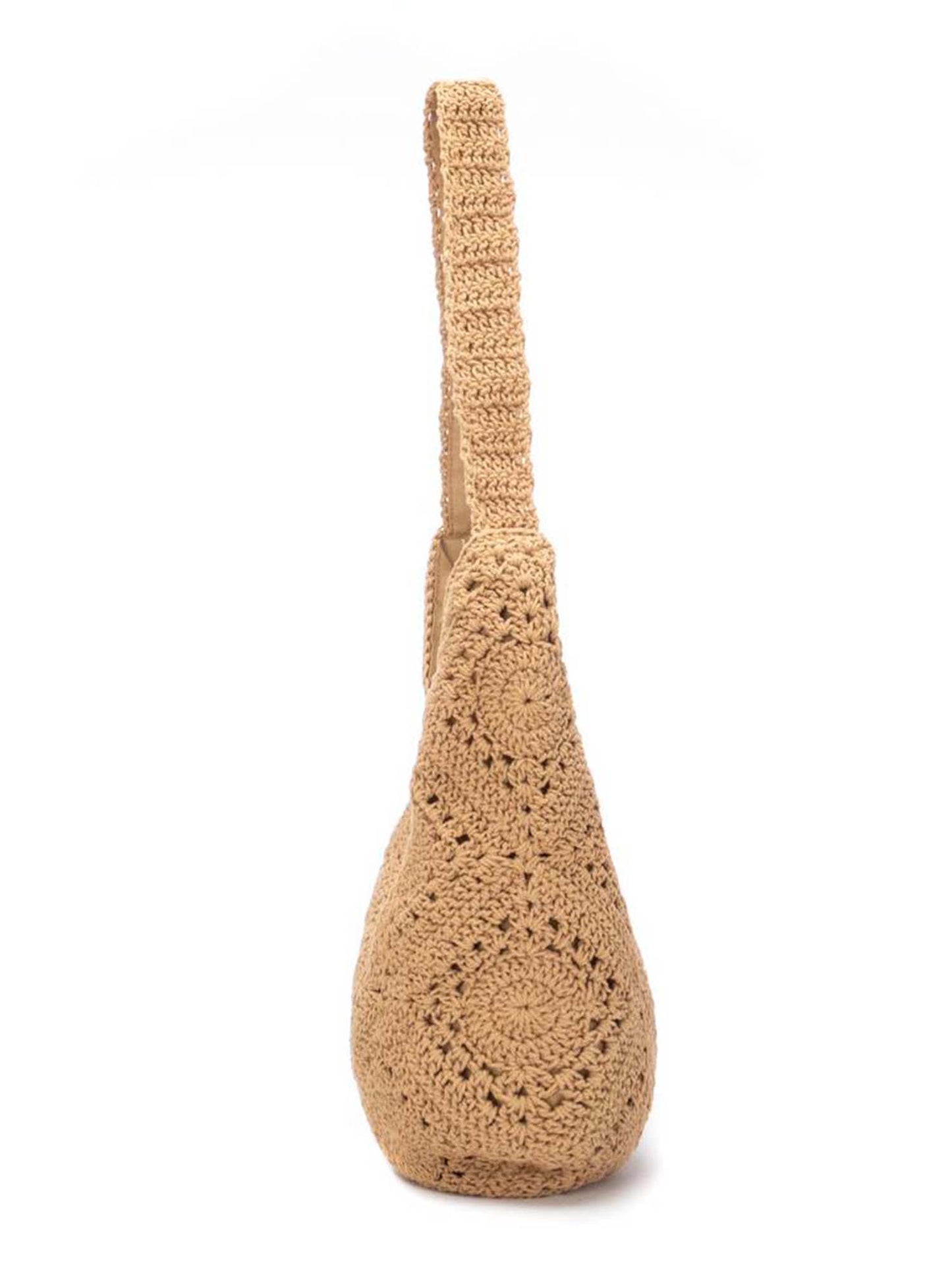 Borsa a tracolla Refresh beige in cotone dallo stile boho da donna