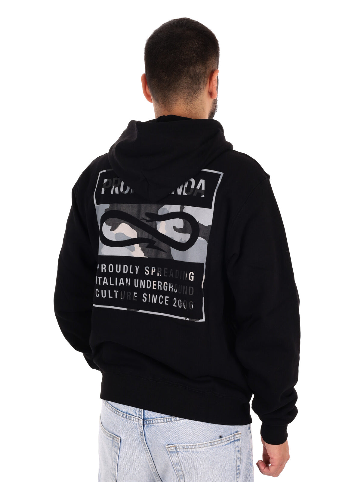 Propaganda Felpa Zip, felpa da uomo nera