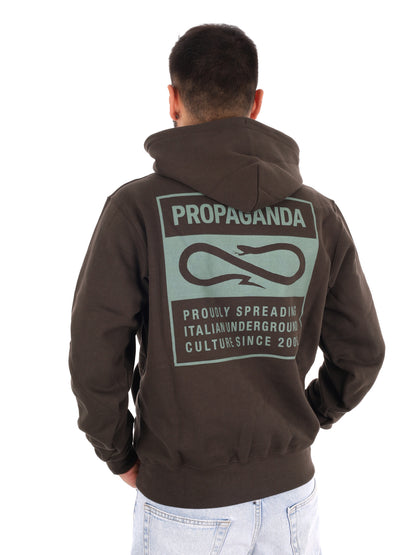Propaganda Felpa Cap, felpa da uomo marrone