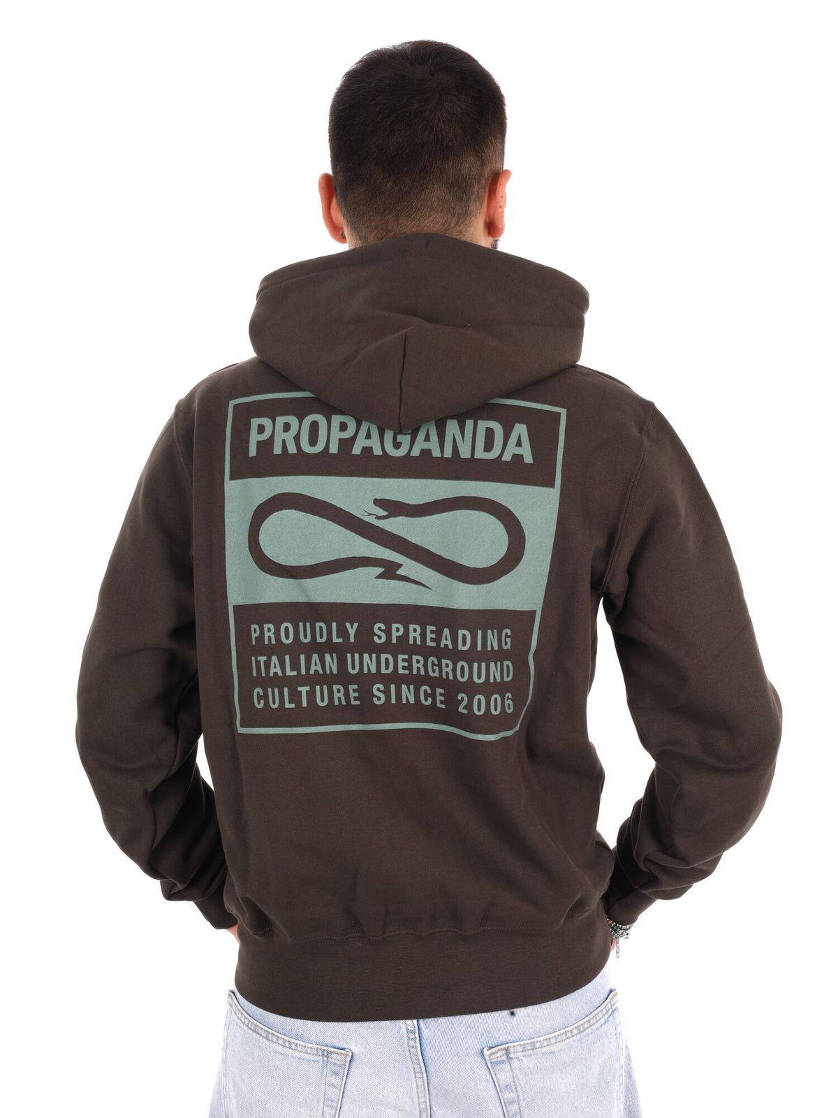 Propaganda Felpa Cap, felpa da uomo marrone