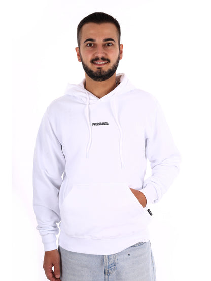 Propaganda 26FWPRFE752 WHITE, felpa da uomo bianca